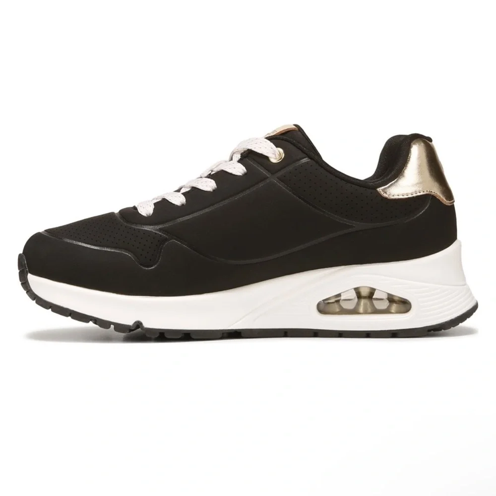 Skechers Street Uno Black and White Kids' Street Uno Sneakers - Picture 9 of 10
